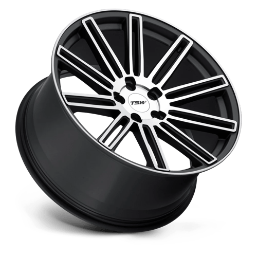 TSW CROWTHORNE Matte Gunmetal W/ Matte Machine Face 18x8.5 +30 5x114.3mm 76.1mm - WheelWiz