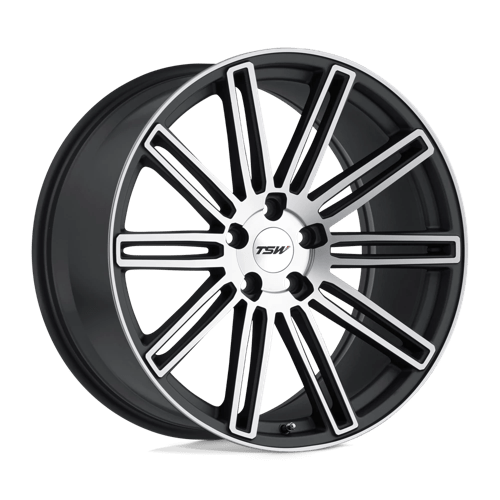 TSW CROWTHORNE Matte Gunmetal W/ Matte Machine Face 18x8.5 +40 5x120mm 76.1mm - WheelWiz