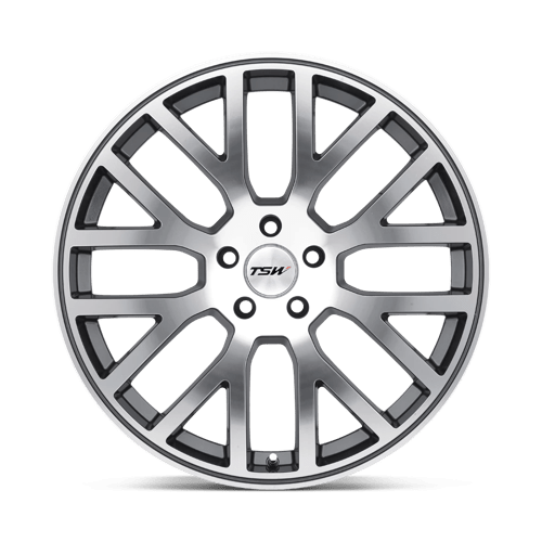 TSW DONINGTON Gunmetal Mirror Cut Face 20x10 +40 5x112mm 72.1mm - Wheelwiz
