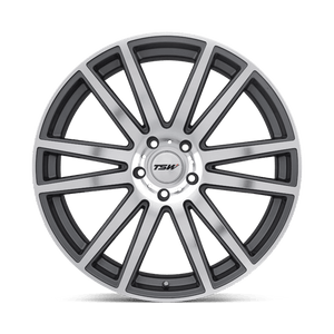 TSW GATSBY Gunmetal W/ Mirror Cut Face 22x10 +37 5x120mm 76.1mm - Wheelwiz