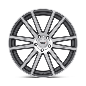 TSW GATSBY Gunmetal W/ Mirror-cut Face 22x10 +35 5x130mm 84.1mm - WheelWiz