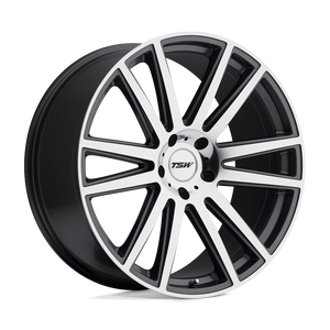 TSW GATSBY Gunmetal W/ Mirror-cut Face 22x10 +35 5x130mm 84.1mm - WheelWiz