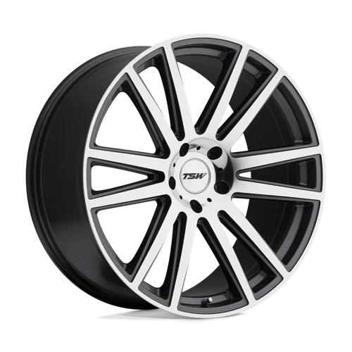 TSW GATSBY Gunmetal W/ Mirror-cut Face 20x8.5 +35 5x120mm 76.1mm - WheelWiz