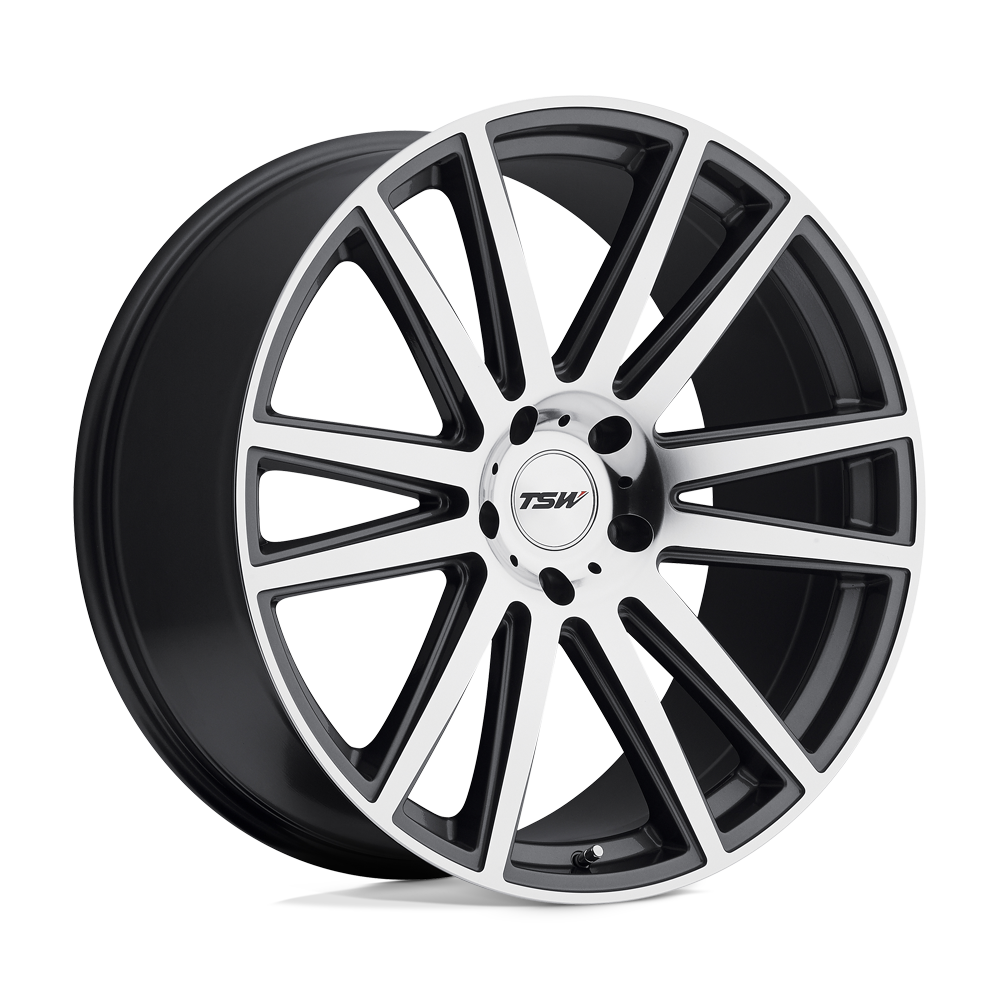 TSW GATSBY Gunmetal W/ Mirror-cut Face 22x9 +35 5x120mm 76.1mm - WheelWiz