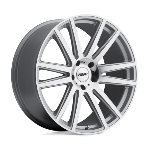 TSW GATSBY Silver W/ Mirror-cut Face 22x9 +40 5x114.3mm 76.1mm - WheelWiz