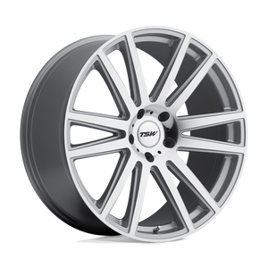 TSW GATSBY Silver W/ Mirror-cut Face 20x8.5 +35 5x120mm 76.1mm - WheelWiz