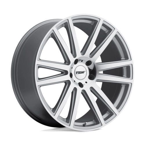 TSW GATSBY Silver W/ Mirror Cut Face 22x10 +35 5x130mm 84.1mm - Wheelwiz