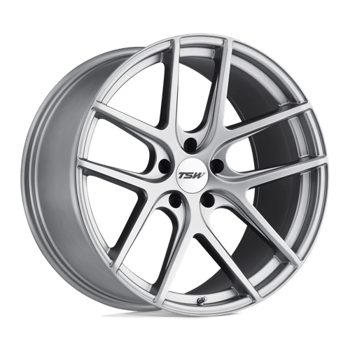 TSW GENEVA Matte Titanium Silver 20x10.5 +25 5x114.3mm 76.1mm - WheelWiz