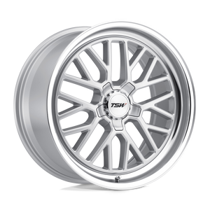 TSW HOCKENHEIM S Silver W/ Mirror Cut Lip 20x10 +25 5x112mm 66.6mm - WheelWiz