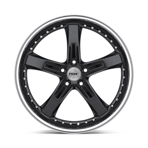 TSW JARAMA Gloss Black W/ Mirror Cut Lip 18x8 +35 5x120mm 76.1mm - WheelWiz