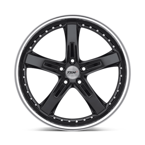 TSW JARAMA Gloss Black W/ Mirror Cut Lip 18x8 +45 5x112mm 72.1mm - Wheelwiz