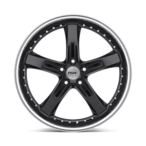 TSW JARAMA Gloss Black W/ Mirror Cut Lip 17x8 +32 5x112mm 72.1mm - Wheelwiz