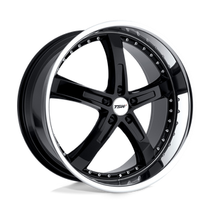 TSW JARAMA Gloss Black W/ Mirror Cut Lip 19x8 +20 5x114.3mm 76.1mm - WheelWiz