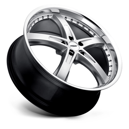 TSW JARAMA Hyper Silver W/ Mirror Cut Lip 19x9.5 +20 5x114.3mm 76.1mm - Wheelwiz