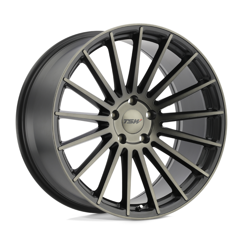 TSW LUCO Matte Black W/ Machine Face &amp; Dark Tint 18x9.5 +20 5x120mm 76.1mm - WheelWiz