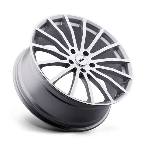 TSW MALLORY Silver W/ Mirror Cut Face 19x9.5 +20 5x120mm 76.1mm - WheelWiz