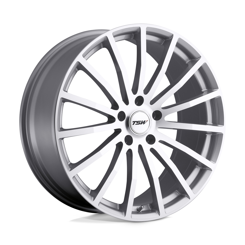 TSW MALLORY Silver W/ Mirror Cut Face 18x8 +20 5x120mm 76.1mm - WheelWiz