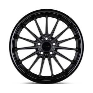 TSW MARINA Matte Black W/ Gloss Black Lip 19x9.5 +40 5x112mm 66.6mm - Wheelwiz