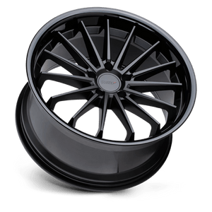TSW MARINA Matte Black W/ Gloss Black Lip 18x8.5 +20 5x114.3mm 76.1mm - Wheelwiz