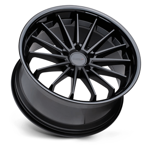 TSW MARINA Matte Black W/ Gloss Black Lip 20x10 +40 5x114.3mm 76.1mm - Wheelwiz