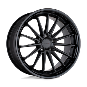 TSW MARINA Matte Black W/ Gloss Black Lip 19x8.5 +32 5x112mm 66.6mm - WheelWiz