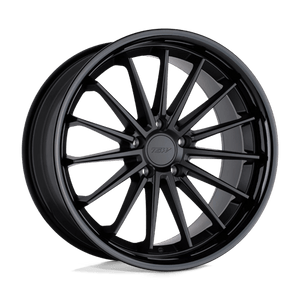 TSW MARINA Matte Black W/ Gloss Black Lip 18x8.5 +40 5x114.3mm 76.1mm - Wheelwiz