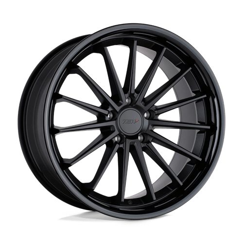 TSW MARINA Matte Black W/ Gloss Black Lip 20x8.5 +35 5x120mm 76.1mm - Wheelwiz