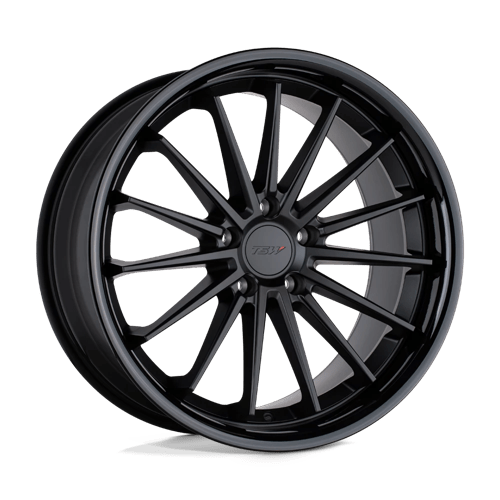 TSW MARINA Matte Black W/ Gloss Black Lip 19x8.5 +35 5x120mm 76.1mm - Wheelwiz