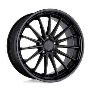 TSW MARINA Matte Black W/ Gloss Black Lip 19x8.5 +35 5x120mm 76.1mm - Wheelwiz