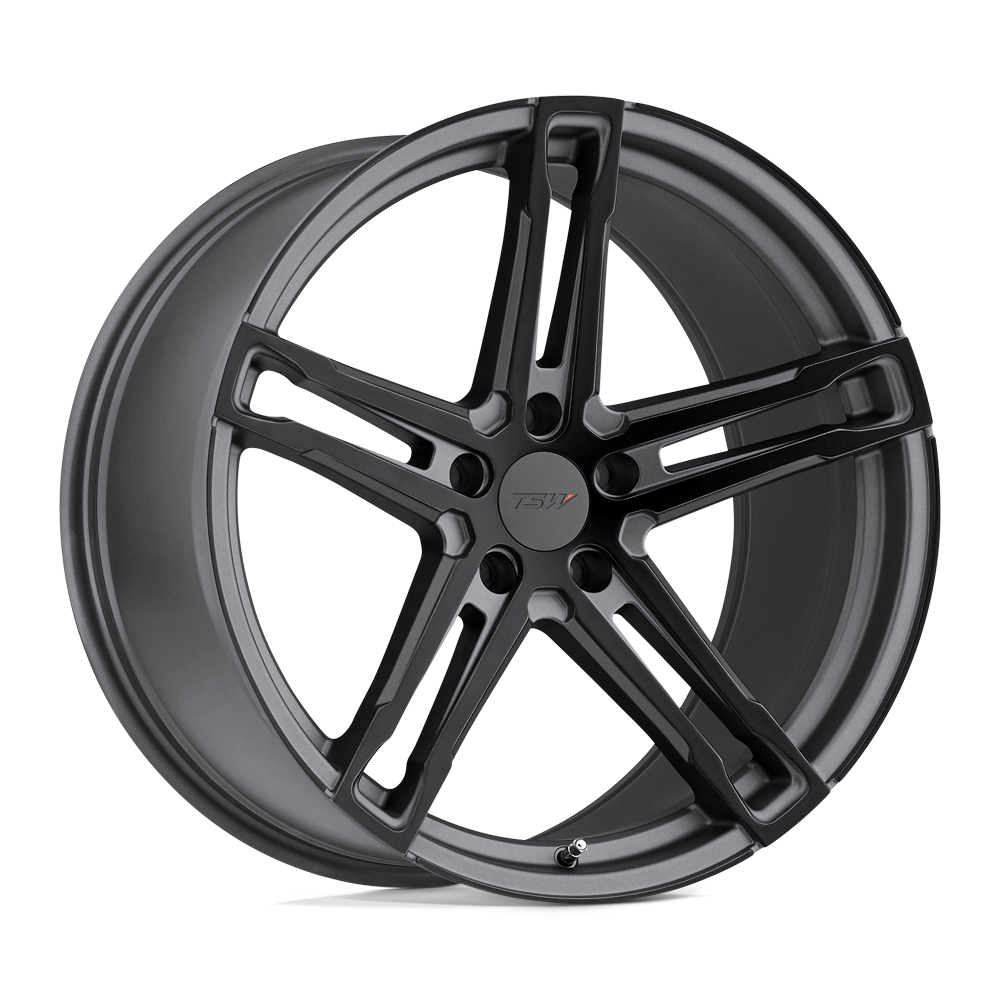 TSW MECHANICA Matte Gunmetal W/ Matte Black Face 19x8.5 +32 5x112mm 72.1mm - WheelWiz