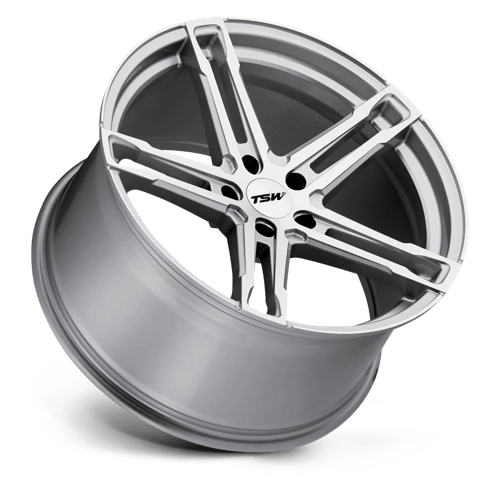 TSW MECHANICA Silver W/ Mirror Cut Face 17x8 +35 5x100mm 72.1mm - Wheelwiz