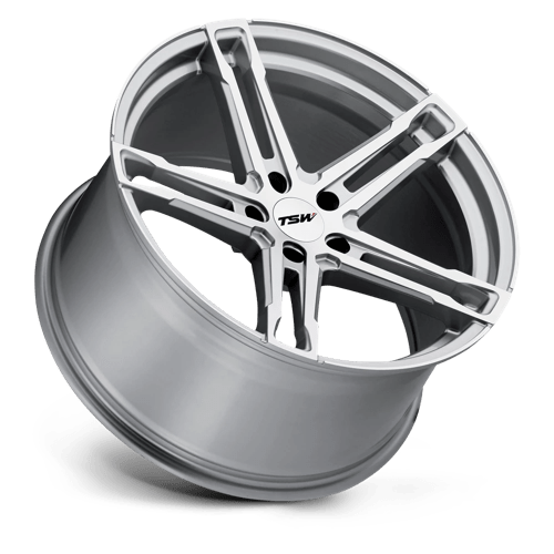TSW MECHANICA Silver W/ Mirror Cut Face 17x8 +45 5x112mm 72.1mm - WheelWiz