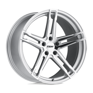 TSW MECHANICA Silver W/ Mirror Cut Face 20x10 +35 5x120mm 76.1mm - Wheelwiz