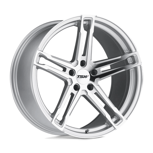 TSW MECHANICA Silver W/ Mirror Cut Face 20x10 +25 5x112mm 72.1mm - Wheelwiz