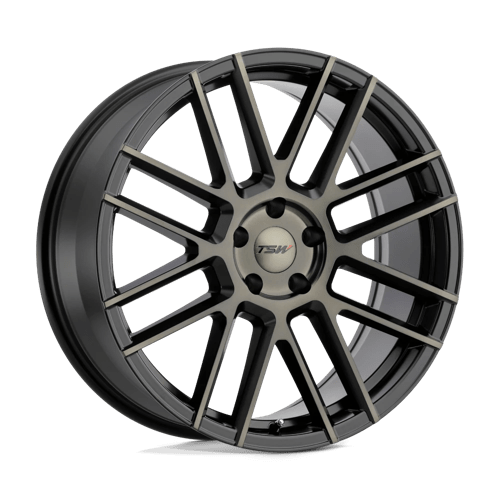 TSW MOSPORT Matte Black W/ Machine Face &amp; Dark Tint 22x9 +20 5x120mm 72.1mm - WheelWiz