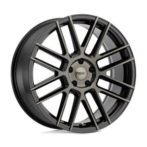 TSW MOSPORT Matte Black W/ Mach Dark Face 22x11 +25 5x120mm 76.1mm - Wheelwiz