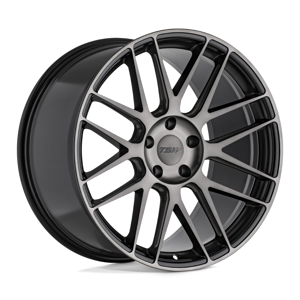 TSW NORD Semi Gloss Black Milled-machined Dark Tint Face 20x9 +30 5x120mm 76.1mm - WheelWiz