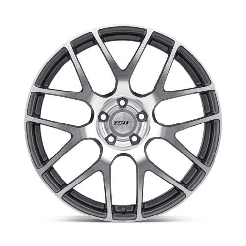 TSW NURBURGRING Gunmetal W/ Mirror Cut Face 22x11 +25 5x120mm 76.1mm - Wheelwiz