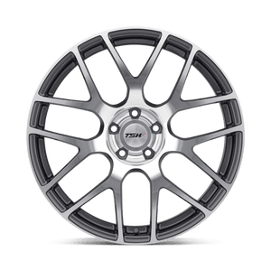 TSW NURBURGRING Gunmetal W/ Mirror Cut Face 17x7.5 +45 5x114.3mm 76.1mm - Wheelwiz