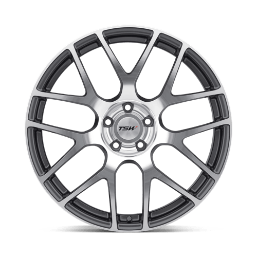 TSW NURBURGRING Gunmetal W/ Mirror Cut Face 19x8 +35 5x114.3mm 76.1mm - WheelWiz