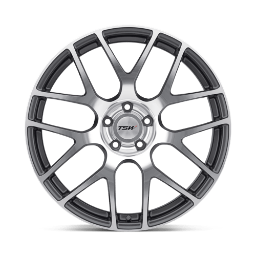 TSW NURBURGRING Gunmetal W/ Mirror Cut Face 18x8.5 +20 5x114.3mm 76.1mm - Wheelwiz