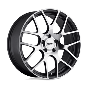 TSW NURBURGRING Gunmetal W/ Mirror Cut Face 22x10 +35 5x120mm 76.1mm - Wheelwiz