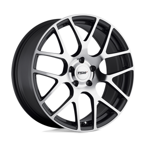 TSW NURBURGRING Gunmetal W/ Mirror Cut Face 21x10.5 +41 5x112mm 66.6mm - WheelWiz