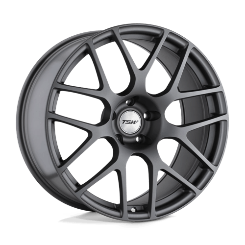 TSW NURBURGRING Matte Gunmetal 19x8 +45 5x112mm 72.1mm - WheelWiz