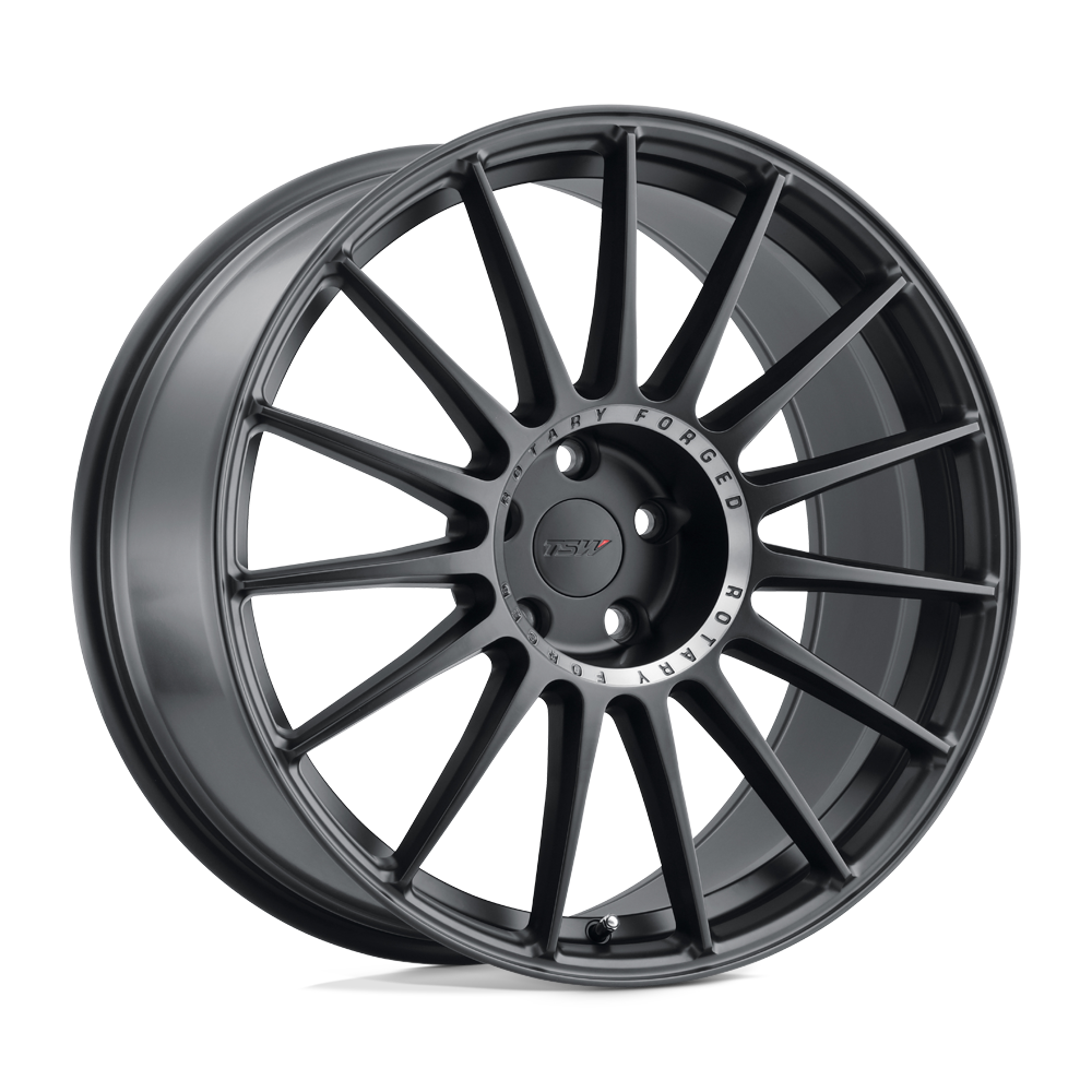 TSW PADDOCK Semi Gloss Black W/ Machined Tinted Ring 18x8.5 +42 5x112mm 66.6mm - WheelWiz