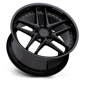 TSW PREMIO Matte Black W/ Gloss Black Lip 20x8.5 +40 5x114.3mm 76.1mm - Wheelwiz