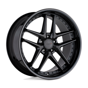 TSW PREMIO Matte Black W/ Gloss Black Lip 19x8.5 +20 5x120mm 76.1mm - WheelWiz