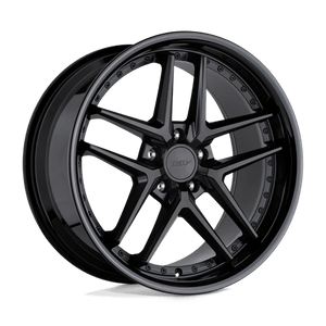 TSW PREMIO Matte Black W/ Gloss Black Lip 19x8.5 +32 5x112mm 66.6mm - WheelWiz