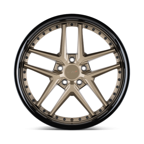 TSW PREMIO Matte Bronze W/ Gloss Black Lip 20x10 +25 5x120mm 76.1mm - Wheelwiz