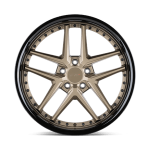 TSW PREMIO Matte Bronze W/ Gloss Black Lip 18x9.5 +40 5x120mm 76.1mm - WheelWiz